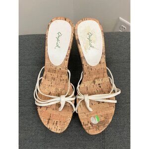 Qupid Cork Style Wedge Sandals Size 7 or 8